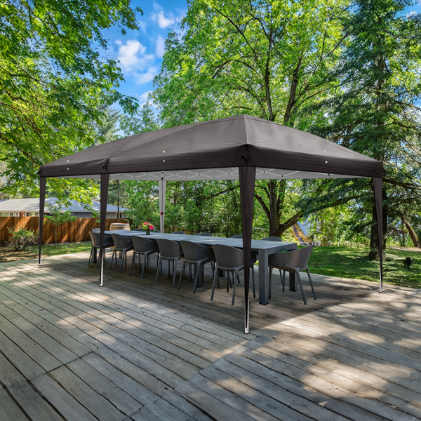 10*20ft  黑色  一键撑开  无围布  28/22MM脚管 10X20MM交叉杆 折叠棚  210D牛津布  喷塑铁管 配拎包 无沙袋-13