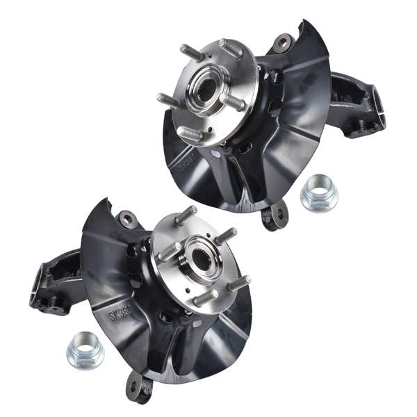 转向节总成 2PCS Front Left & Right Steering Knuckle & Wheel Hub Bearing Assembly Replacement for Honda Civic EX LX EX-L 2017-2020 51216-TET-H00 51211-TET-H00-5