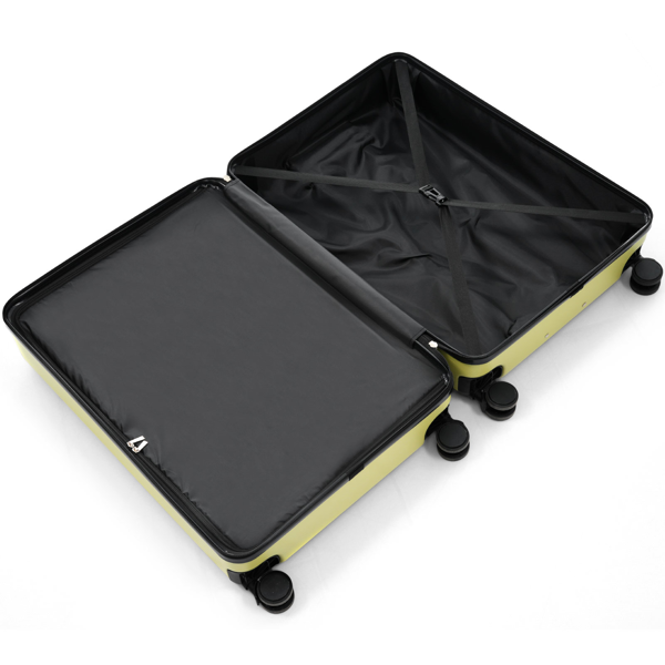 三件套行李箱，轻便耐用的ABS材质，配备万向轮和TSA海关锁，包含登机箱和托运行李箱（20英寸/24英寸/28英寸）-5