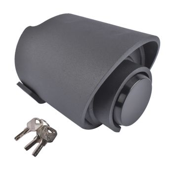 拖车锁 2-5/16-Inch Black Trailer Coupler Lock Heavy-Duty Carbon Steel w/ Weatherproof Shield