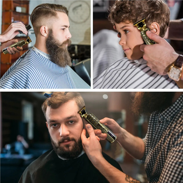 带液晶显示屏专业理发机胡子修剪机男士理发无绳理发师剃须机-7