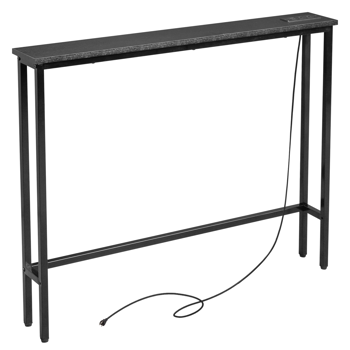 【旧编码：05723716】黑色 1件装 三胺+铁 100*15*79cm 玄关桌 带排插（美标）