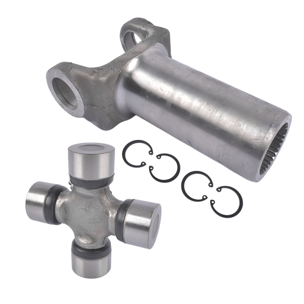 万向节套件 Transmission Slip Yoke 1310 Series w/ U Joint Kit Fit for GM Turbo 350 TH350 700R4 JEEP Cherokee Comanche Wrangler Base, SE, Island, Renegade & Sahara Grand Cherokee Steel-6