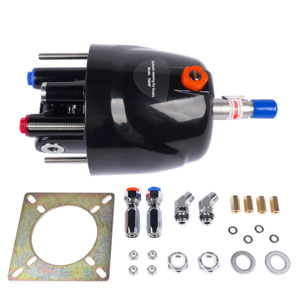 液压转向舵 HH4314-3 Front Mount Helm 1.4Cu Hydraulic Outboard Steering Pump Fit for Standard Marine w/ Mounting Plate-11