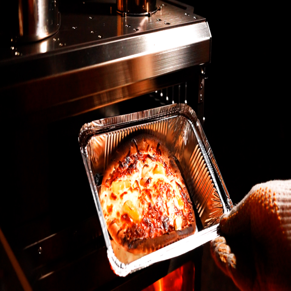 带烤箱和支架的木柴燃烧炉 - 露营帐篷用炉具，带有烟囱管的不锈钢保温帐篷炉，适用于户外烹饪、远足使用-5