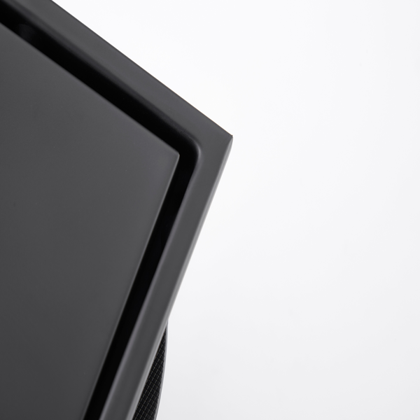 6英寸方形淋浴地漏，带二合一平面/嵌砖两用可拆卸盖板，304不锈钢材质，配法兰底座和毛发过滤网，哑光黑色-5