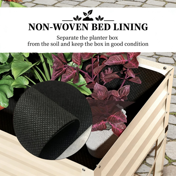 高架花园床/木制花盆 /木材种植箱-7