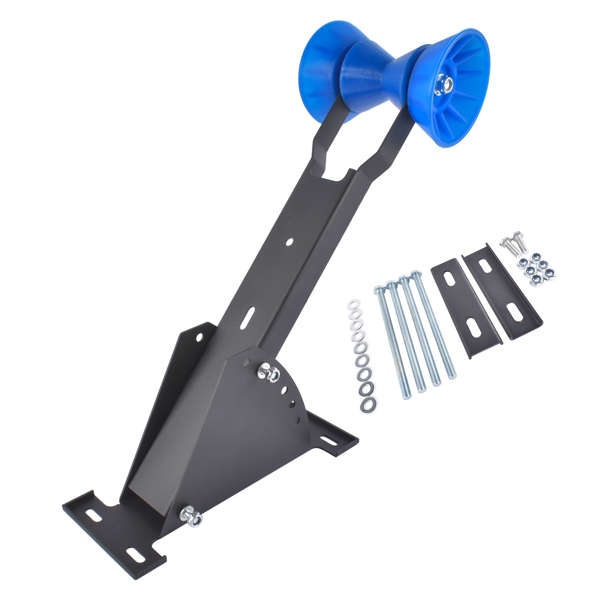 拖车挂接装置 Adjustable Boat Trailer Winch Stand with Blue Roller - Universal Winch Mount Post for 3" to 4" Wide x 4" High Trailer Tongues, Boat Trailer Winch Post/Winch Stand - Without Winch-5