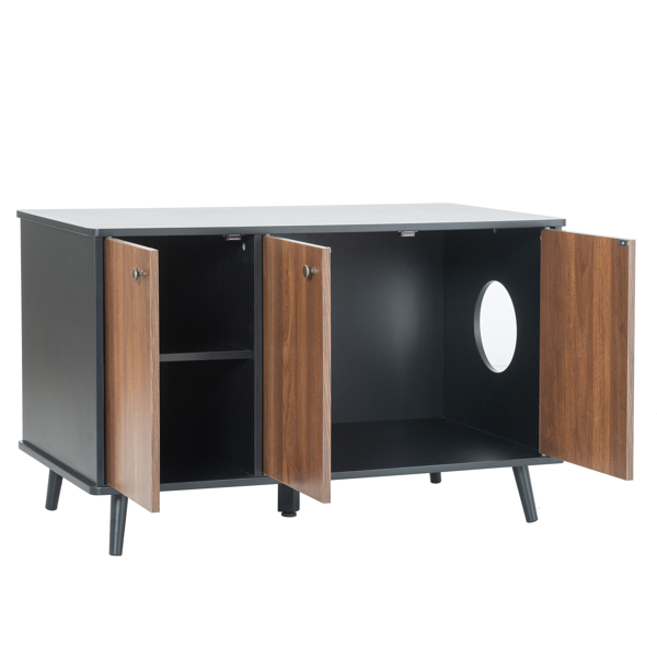 大型木质猫砂盆屋-6