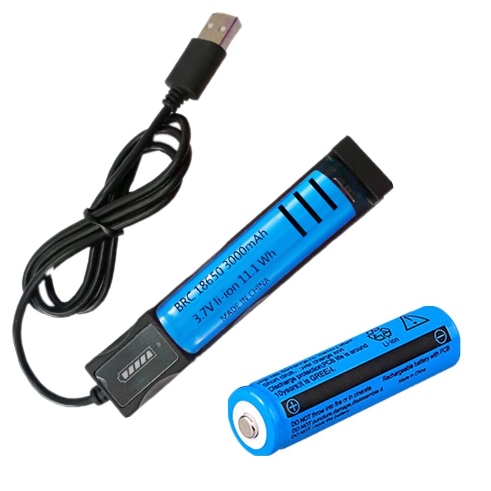 Rechargeable 18650 Battery Set With Dual Usb Battery Charger_voghion.com