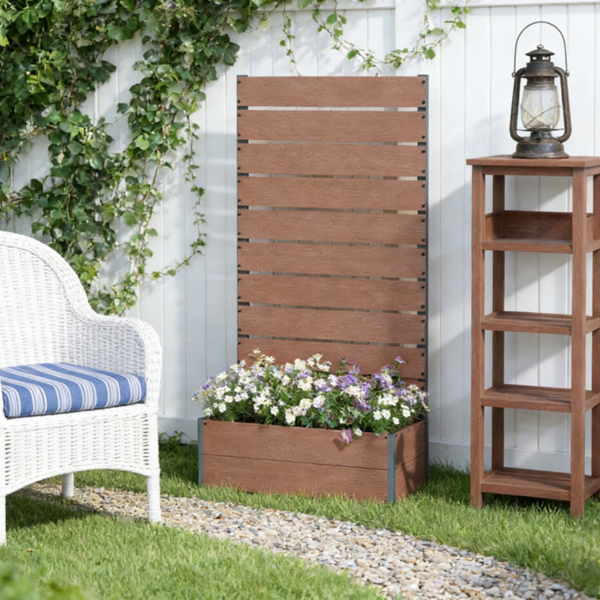 高架花园床/木制花盆 /木材种植箱-7