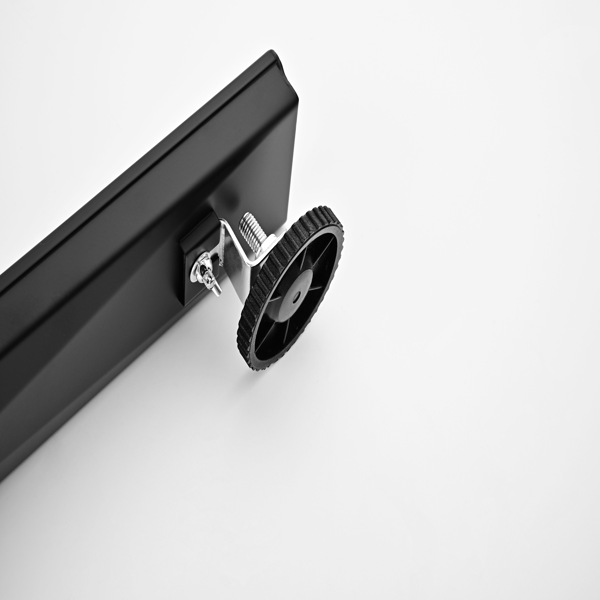 24英寸线性淋浴地漏，带可拆卸方格纹格栅，304不锈钢材质，配毛发过滤网与调平脚，哑光黑色-11