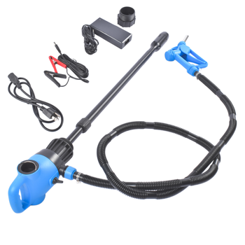 电动鼓泵 120V AC/12V DC Electric Drum Pump 55 Gallon w/ Built-in 2-Inch Bung Adapter 5 Gallons Per Minute Flow Rate for DEF Diesel Water Antifreeze
