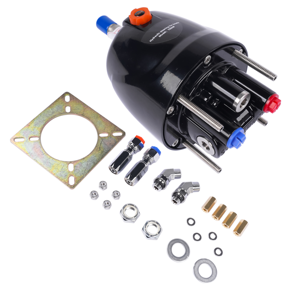 液压转向舵 HH4314-3 Front Mount Helm 1.4Cu Hydraulic Outboard Steering Pump Fit for Standard Marine w/ Mounting Plate-8