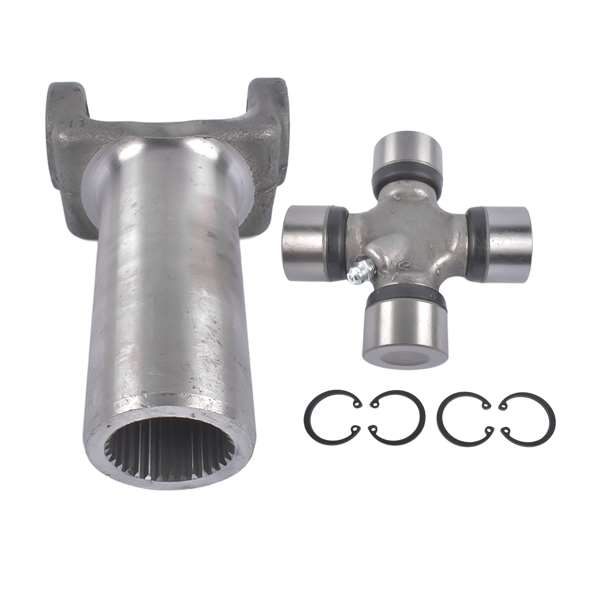 万向节套件 Transmission Slip Yoke 1310 Series w/ U Joint Kit Fit for GM Turbo 350 TH350 700R4 JEEP Cherokee Comanche Wrangler Base, SE, Island, Renegade & Sahara Grand Cherokee Steel-2