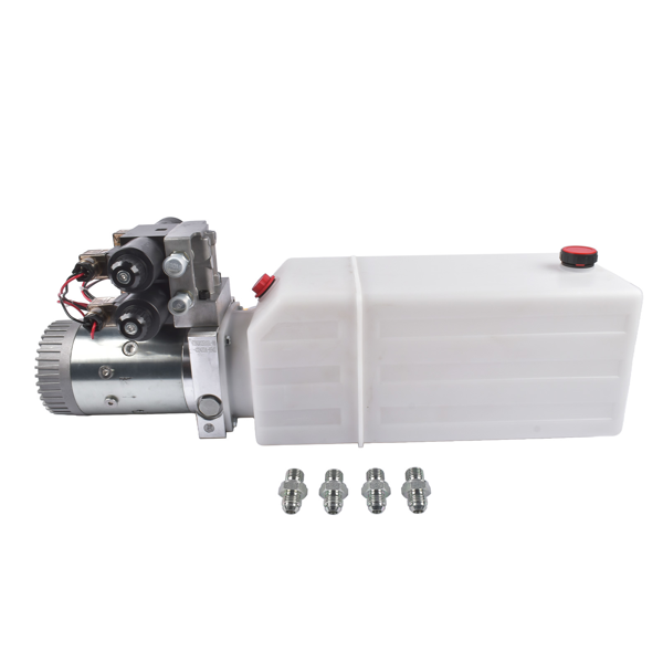 液压泵 Hydraulic Power Unit 8 Quart Double-Acting Hydraulic Pump 12V DC 1.6KW 3200 PSI for Dump Trailer, Car Lifts-6