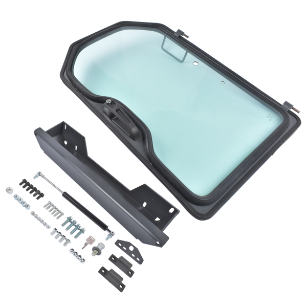 挡风玻璃 Door Frame & Window Assembly 7351555 with 6729284 Cab Glass & 6678091 Gas Spring Replacement for Bobcat Skid Steer Loader S70-8