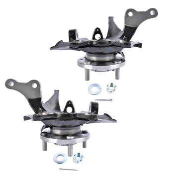 转向节总成 2Pcs Front Left and Right Steering Knuckle Fit for Hyundai Elantra Hatchback Sedan 2.0L L4 2001-2006 Black