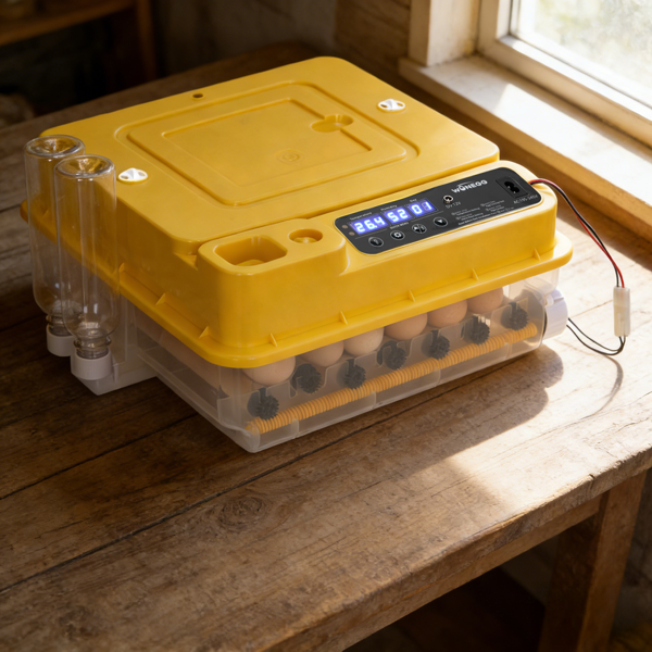TW-24 美规 孵化器 110V 120W 方形24~36枚（单层） PP 黄色上盖透明机身  LED照蛋功能 全自动翻蛋 华氏度温湿度设置 天数设置 性价比款-10