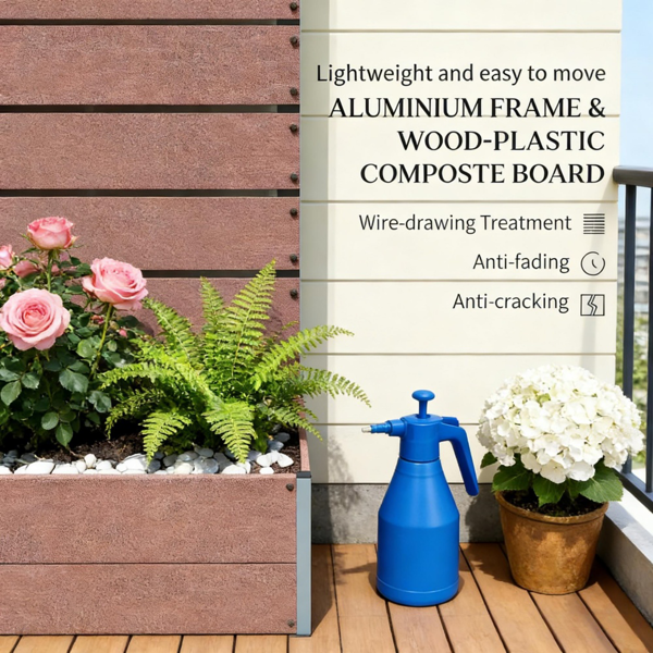 高架花园床/木制花盆 /木材种植箱-5