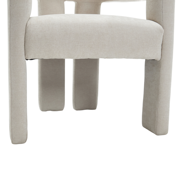 现代风格布艺软垫休闲椅/餐椅/桶形边椅/厨房扶手椅，适用于客厅，2件套-7