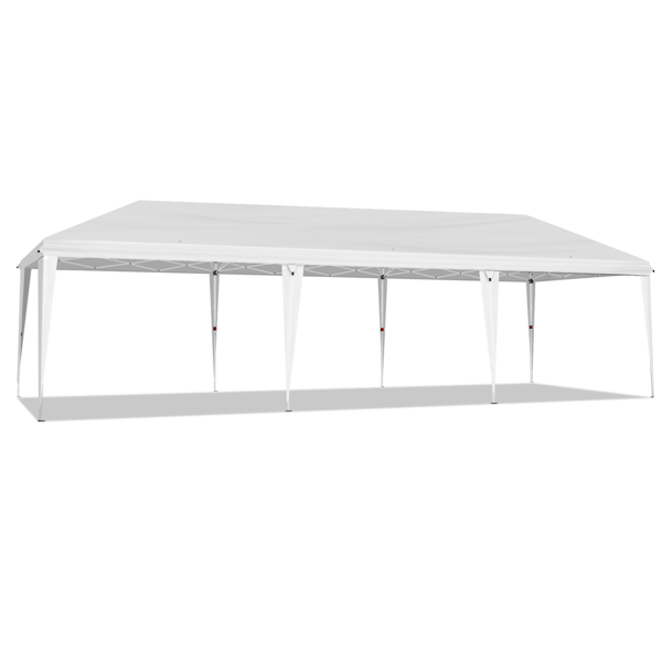 10*30ft 白色  8片面-6个窗2个门  折叠棚 牛津布 白色喷塑框架  配8个沙袋 配拖轮包-9