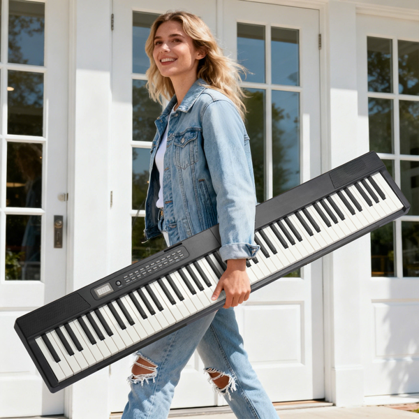 【AM不售卖】GPPS01-106/Y201 88键半重锤键盘可折叠带蓝牙 便携式 黑色 电钢琴 英国-15