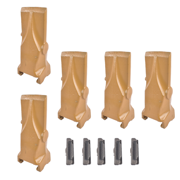 斗齿 5× V33 V33SYL Bucket Digging Teeth/Tooth w/ V33PN Flex Pins For Shanks Adapter-6