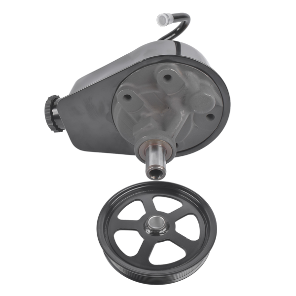 转向助力泵 Power Steering Pump with Pulley Fit for Chevrolet Blazer C1500 C2500 K1500 K2500 Suburban Black-5