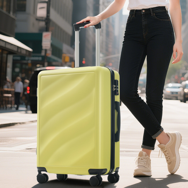 三件套行李箱，轻便耐用的ABS材质，配备万向轮和TSA海关锁，包含登机箱和托运行李箱（20英寸/24英寸/28英寸）-21