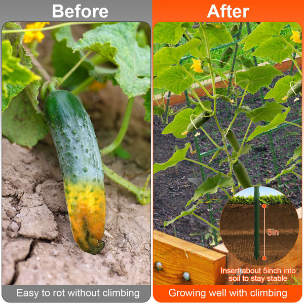 （自提可发加拿大，temu&tk下自提单）U形花园拱形藤架，适用于攀爬植物，尺寸49.6x47.2英寸（可调节宽度15.7-45.2英寸），防锈铁制黄瓜藤架配网罩及全套安装工具，轻松组装适用于高架花坛-7