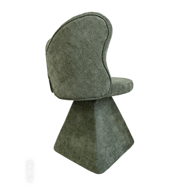 蝴蝶背梳妆椅，旋转休闲椅，餐椅，卧室梳妆台化妆凳，适用于客厅、餐厅、书房、休闲区，绿色-11