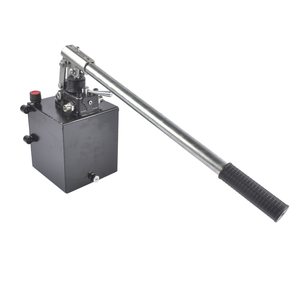 液压泵 Double Acting Hydraulic Hand Pump, 3600 PSI & 1.5 CID, Hand Operated Hydraulic Pump with 5 Quart Tank and Changeover Valve, 3/8" NPT Ports Portable Hydraulic Power for Equipment Maintenance-6