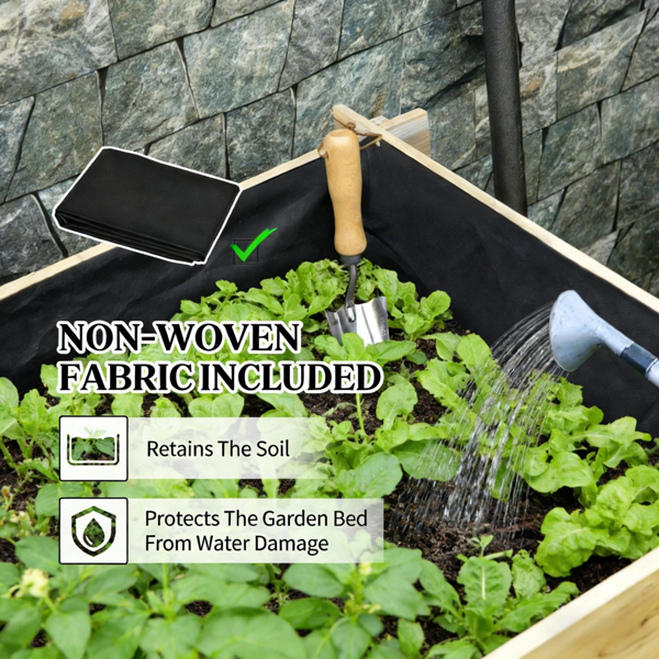 高架花园床/木制花盆 /木材种植箱-5