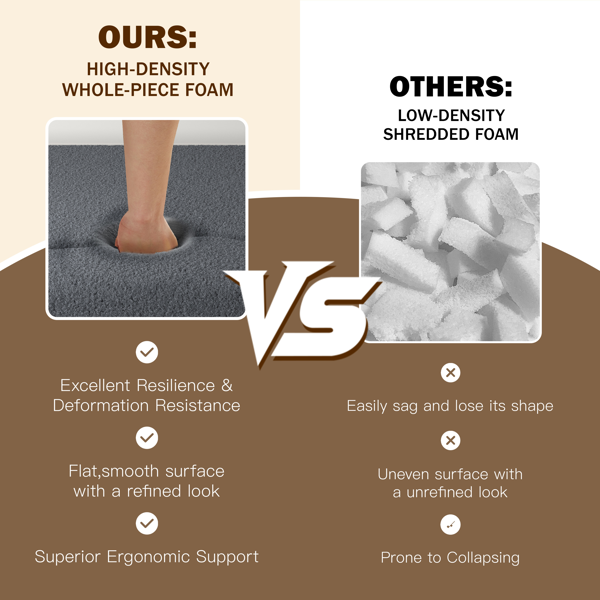 现代落地沙发，配两个靠枕，可转换成泰迪绒面料的泡沫填充沙发床，15英寸双人折叠床垫，适用于客厅、客房、游戏室，无需组装，深灰色-2