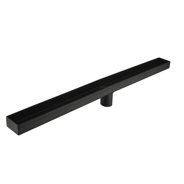 32英寸线性淋浴地漏，带二合一平面/嵌砖两用可拆卸盖板，304不锈钢材质，配毛发过滤网与调平脚，哑光黑色-6