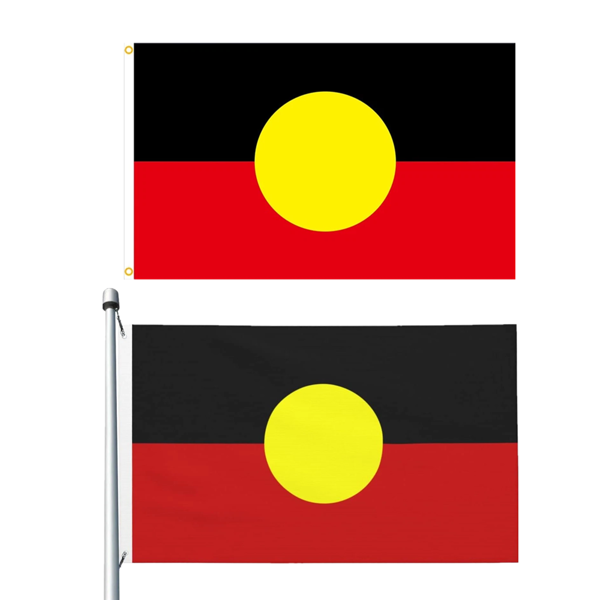 2件 原住民旗帜 150x90 厘米 铜质扣环 澳大利亚原住民户外旗帜-2