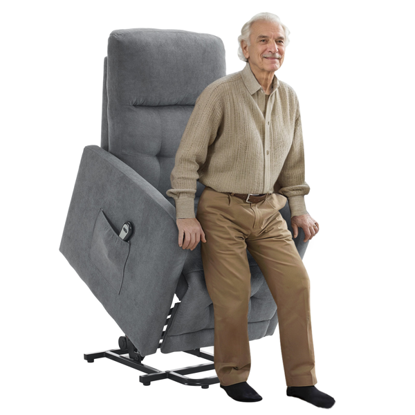 1pcs 深灰色 织物 电动升降老人椅 120kg 室内功能椅 英国-3