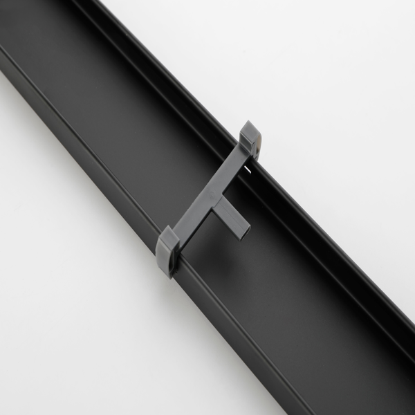 28英寸线性淋浴地漏，带二合一平面/嵌砖两用可拆卸盖板，304不锈钢材质，配毛发过滤网与调平脚，哑光黑色-11