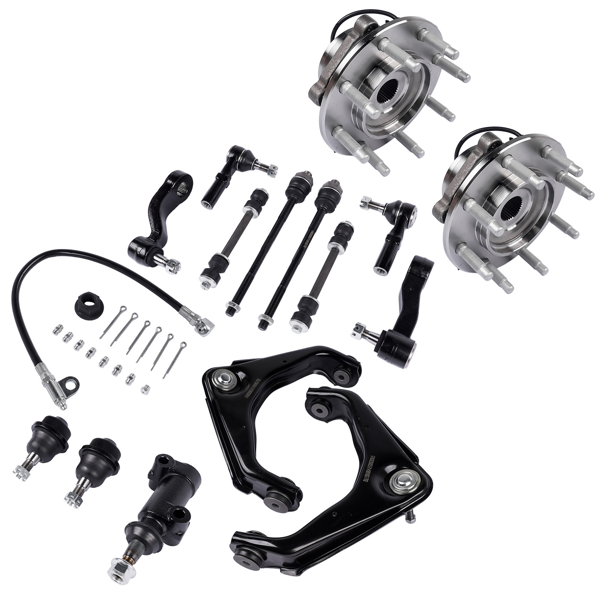 前悬挂套件 Front Wheel Hub Bearing Control Arm Suspension Kit Fit for Chevy Suburban GMC Sierra 2500 Hummer H2-7