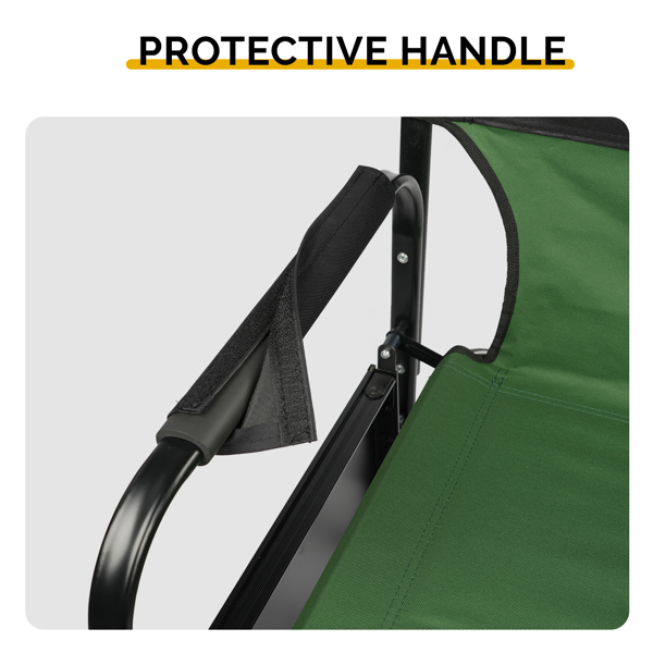 31in 黑铁管 深绿/黑色布面 喷塑铁扁管 铁导演椅 120kg 无便携袋-8