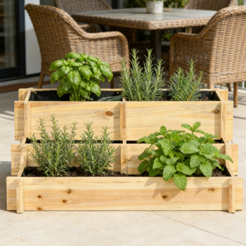 高架花园床/木制花盆 /木材种植箱