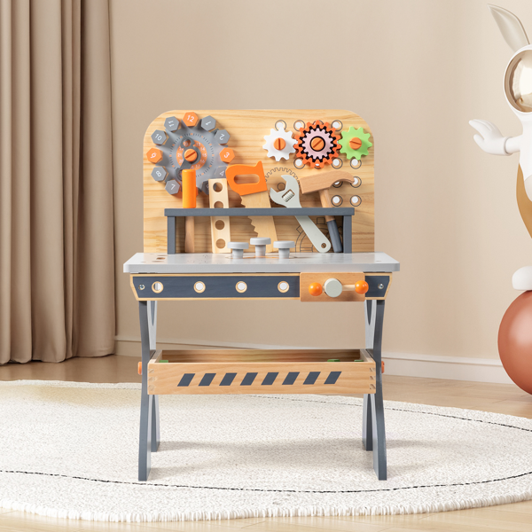 木质 时钟工具台 木质过家家套装-19