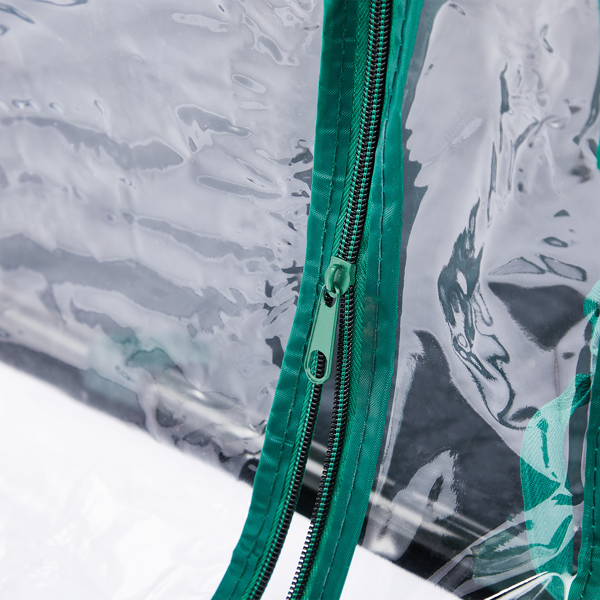 36*36*42in  透明PVC 墨绿色铁管 尖顶 带PE地垫 带拉链卷门-13