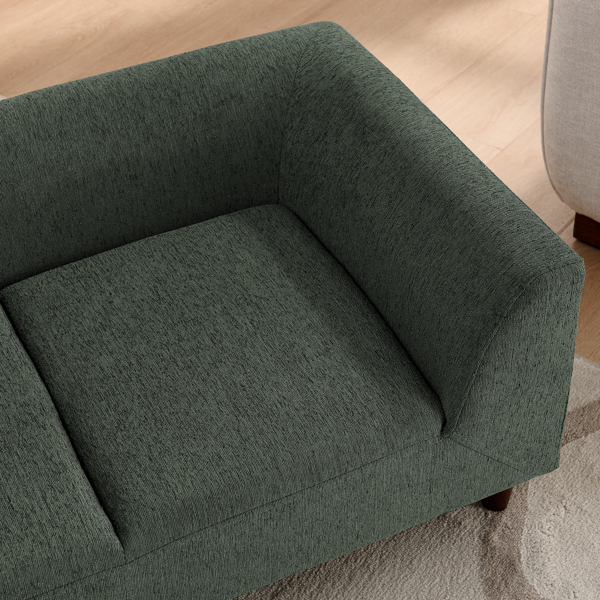 带靠背和扶手的宠物沙发，现代简约长方形宠物沙发，适合小型和中型犬，柔软舒适的坐垫，橄榄绿色。-11