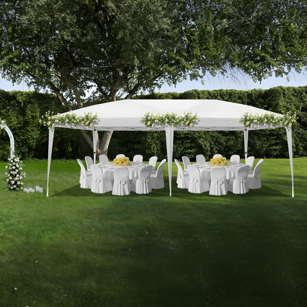 10*20ft  白色  一键撑开  无围布  28/22MM脚管 10X20MM交叉杆 折叠棚  210D牛津布  喷塑铁管 配拎包 无沙袋-15