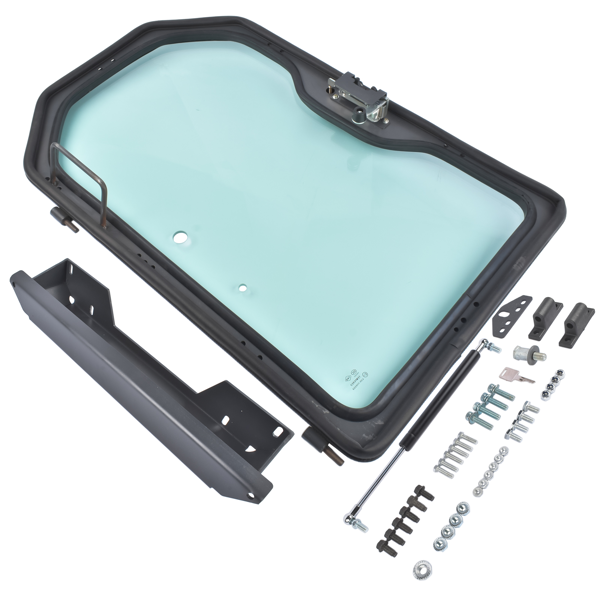 挡风玻璃 Door Frame & Window Assembly 7351555 with 6729284 Cab Glass & 6678091 Gas Spring Replacement for Bobcat Skid Steer Loader S70-4