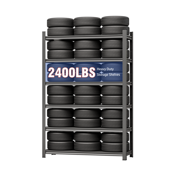 车库搁板单元 2400 磅，重型储物架，可调节金属搁板 6 层车库储物架，适用于厨房、洗衣房、工业区、仓库 39.37 英寸宽* 19.70 英寸深* 82英寸高-10