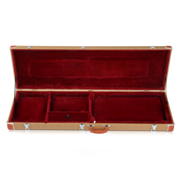 PVC 方形 电贝司皮盒 P贝司/Jazz/IB/火焰贝司 黄棕-11