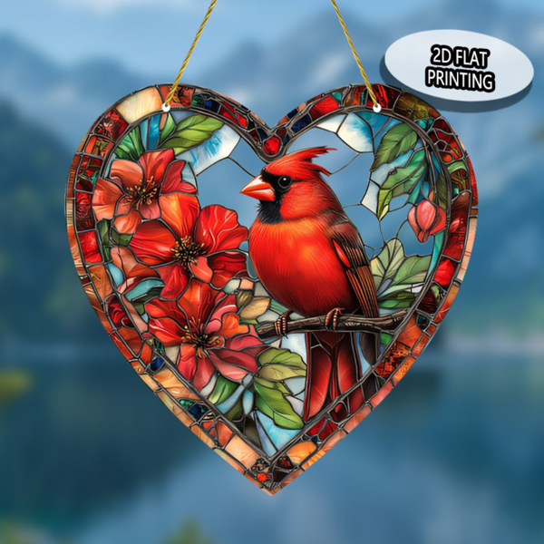 CIFbuy彩虹心形窗饰亚克力彩绘玻璃阳光捕捉器家居花园装饰（TikTok、temu下自提）-3